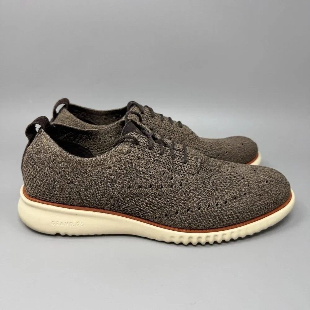Cole Haan Mens 2.ZeroGrand Stitchlite Brown Oxford Casual Shoes Size 10.5M